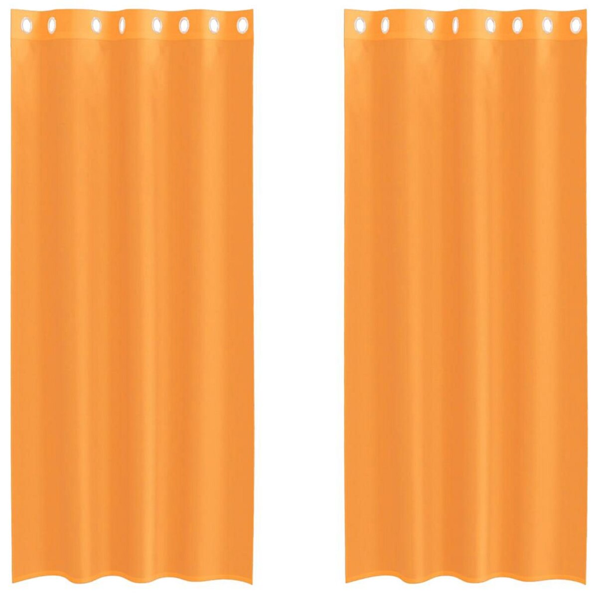 VIDAXL Rideaux en voile avec œillets 2 pcs orange 140x245 cm
