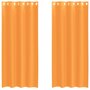 Voir la diapositive 2 : VIDAXL Rideaux en voile avec œillets 2 pcs orange 140x245 cm
