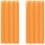 Voir la diapositive 2 : VIDAXL Rideaux en voile avec œillets 2 pcs orange 140x245 cm