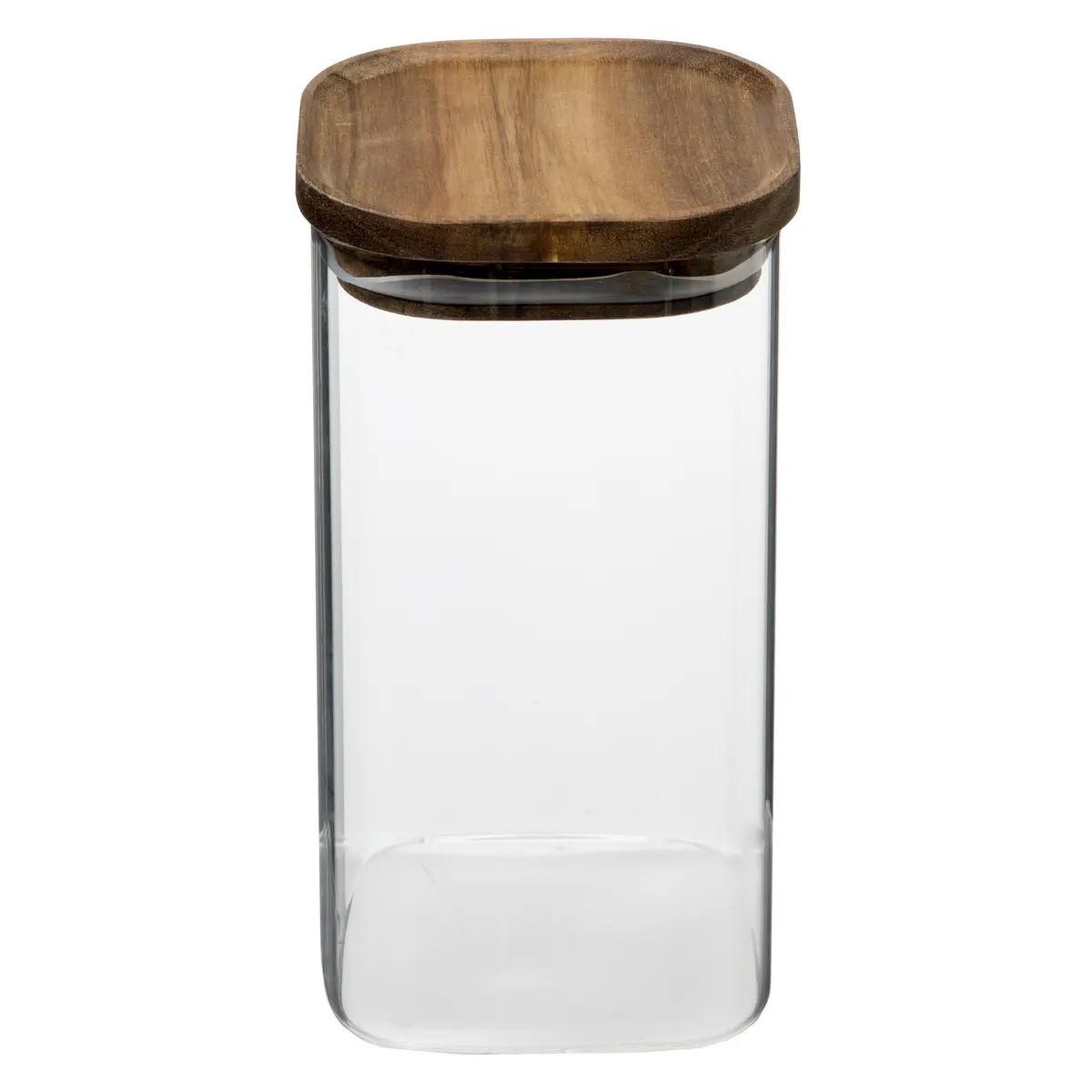 FIVE Bocal en verre  hermet  1,3l transparent & marron