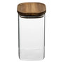 Voir la diapositive 1 : FIVE Bocal en Verre  Hermet  1,3L Transparent & Marron