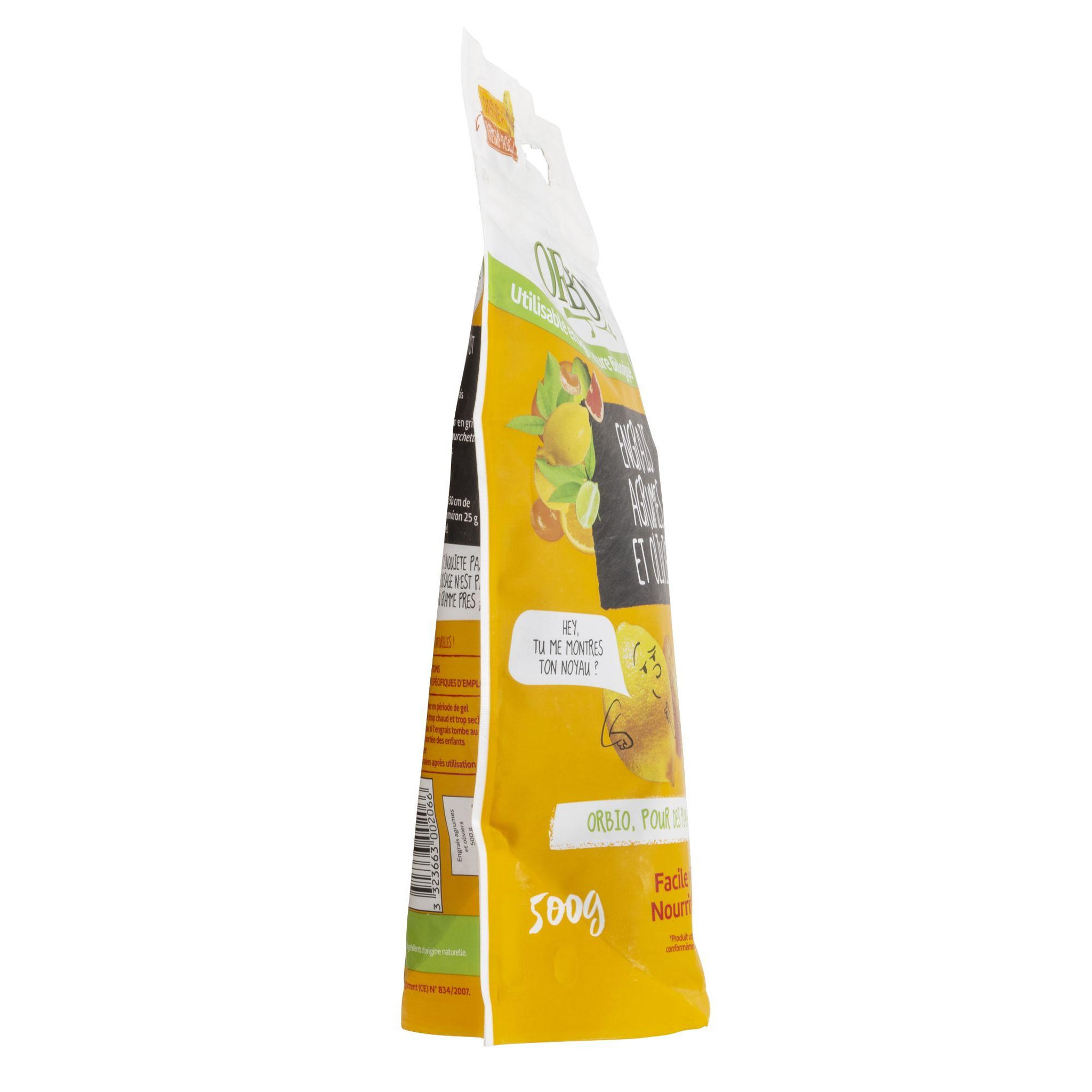 Voir la diapositive 2 : ORBIO Engrais agrumes-oliviers 500g OrBio