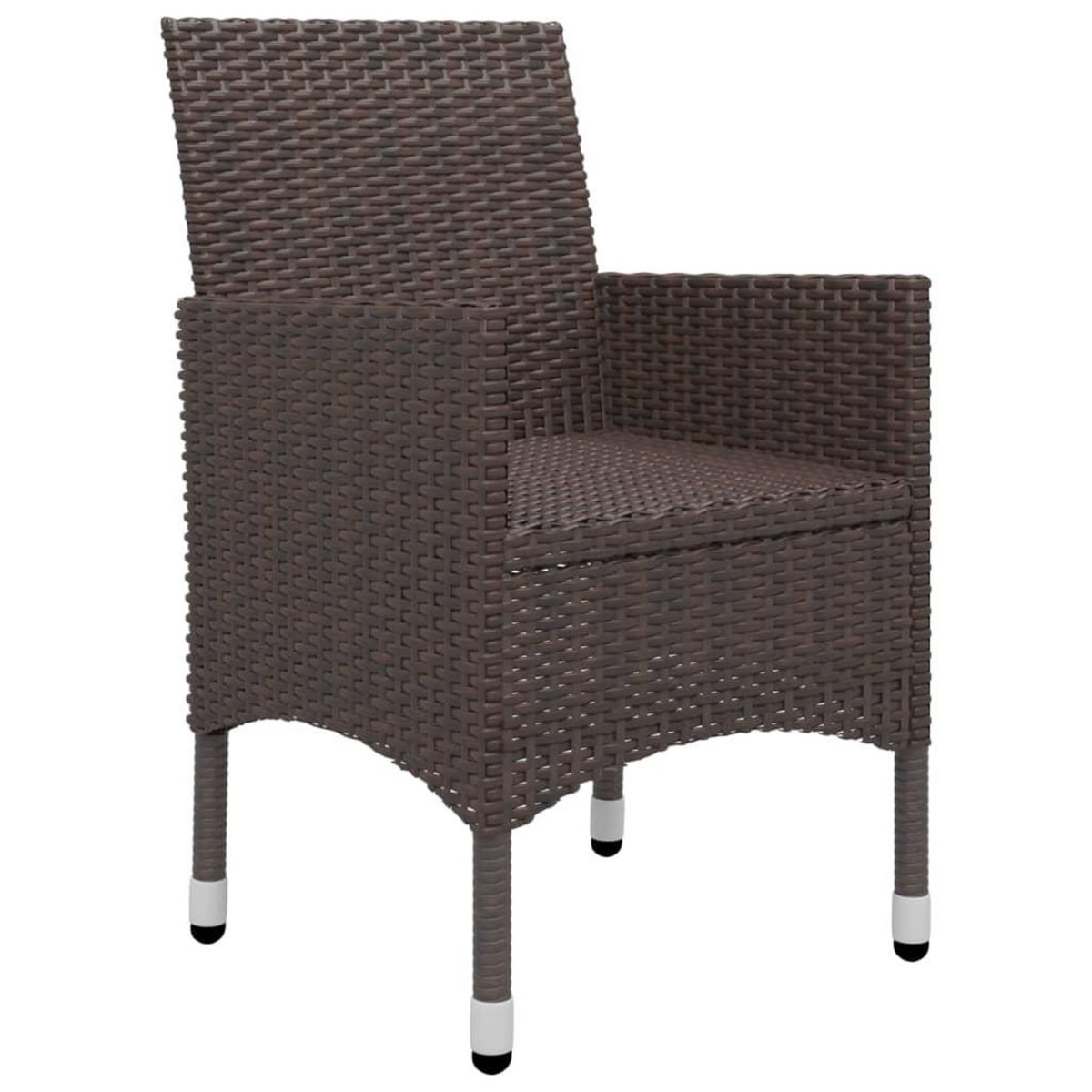VIDAXL Ensemble a manger de jardin 5 pcs Marron