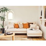 LISA DESIGN Albane - canapé d'angle droit - 4 places - convertible avec coffre - en velours côtelé. Coloris disponibles : Beige, Vert, Gris, Bleu, Orange