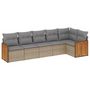Voir la diapositive 2 : VIDAXL Salon de jardin avec coussins 6 pcs beige resine tressee