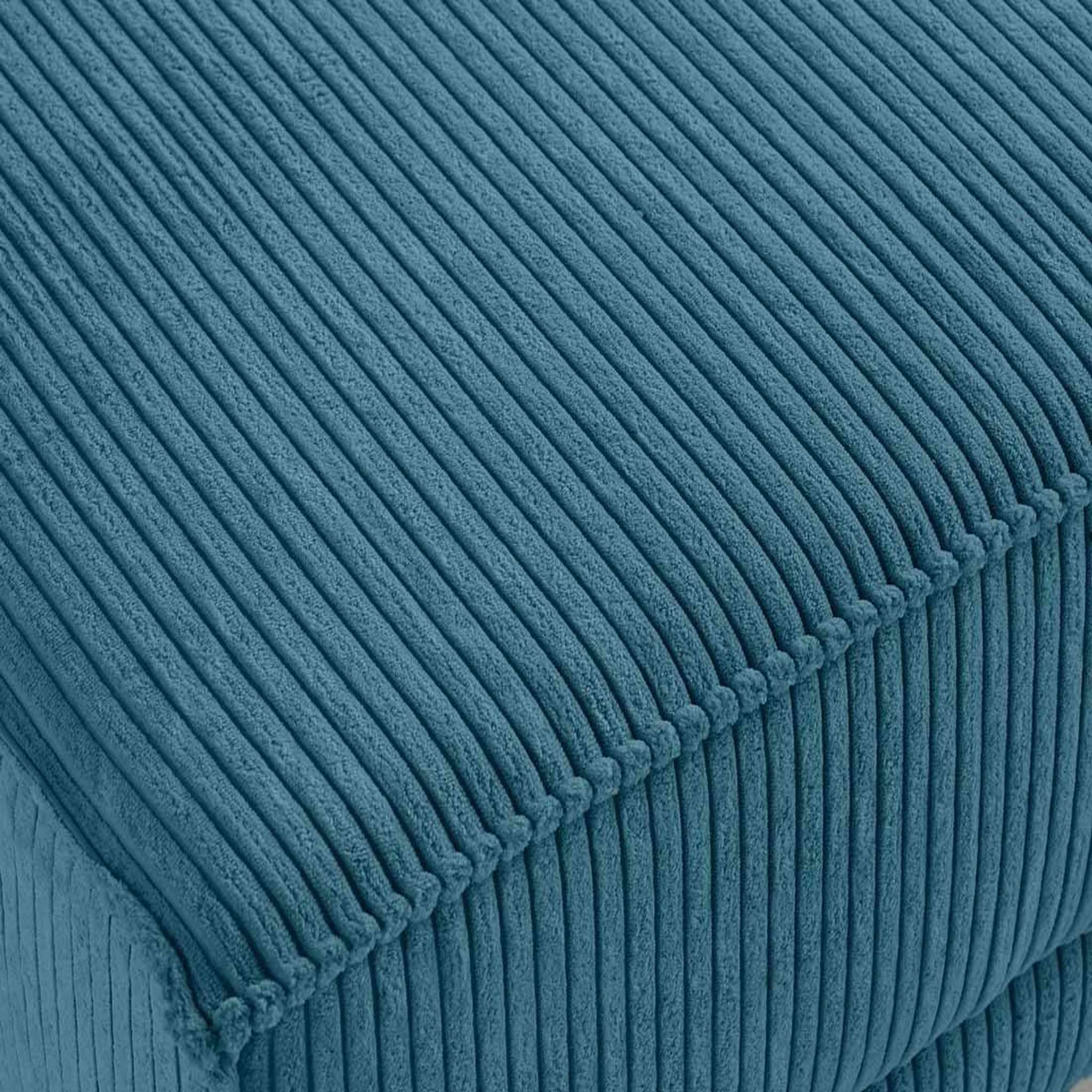 Voir la diapositive 4 : BEST MOBILIER Charlie - pouf - pieds hauts - en velours côtelé
