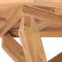 Voir la diapositive 5 : VIDAXL Table a dîner de jardin Ø110x75 cm Bois de teck massif