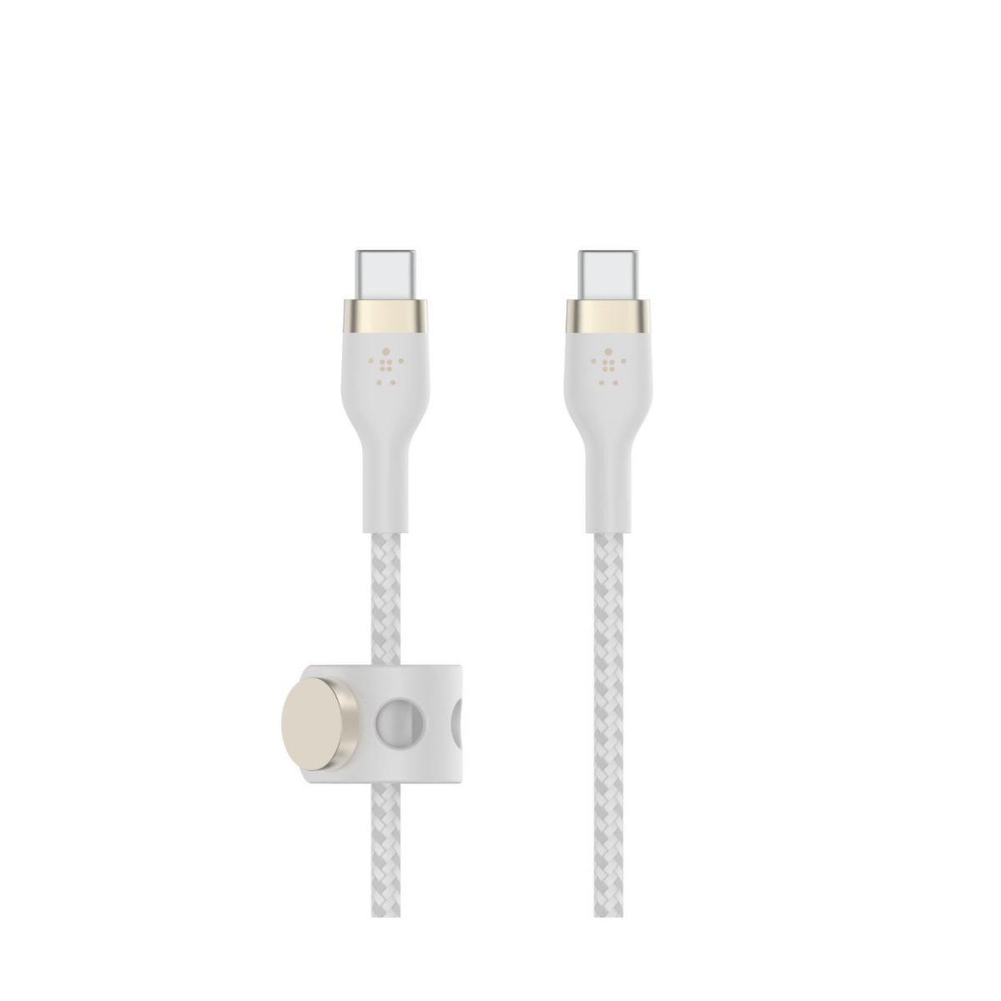Voir la diapositive 2 : Belkin Câble USB Belkin BOOST↑CHARGE PRO Flex 3 m USB-C blanc