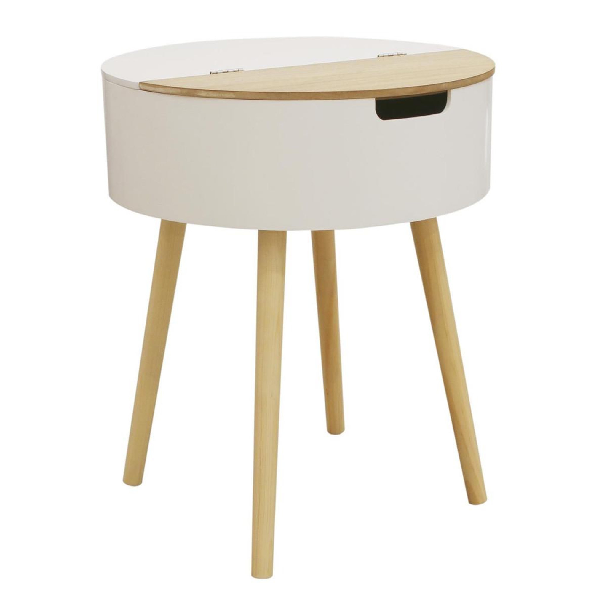 The Home Deco Factory Table d'appoint & coffre  iowa  54cm naturel
