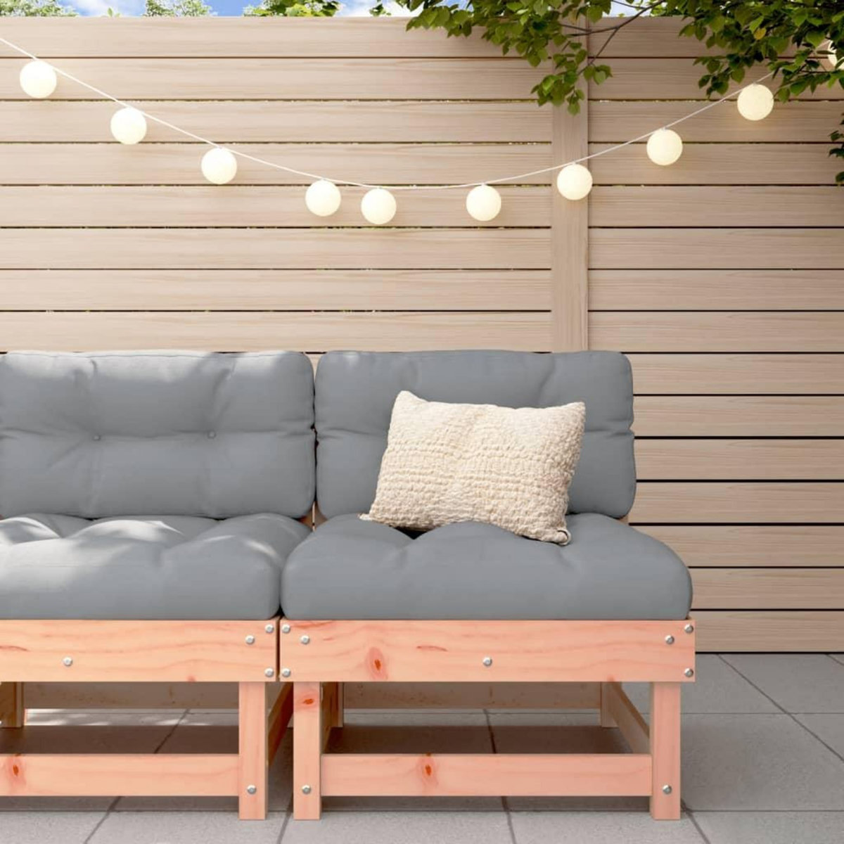 VIDAXL Canape central de jardin bois massif douglas