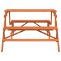 Voir la diapositive 4 : VIDAXL Table de pique-nique avec bancs sapin massif 2 en 1 convertible