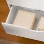 Voir la diapositive 5 : HOMCOM Commode 6 tiroirs design scandinave piètement effilé incliné bois pin panneaux blanc