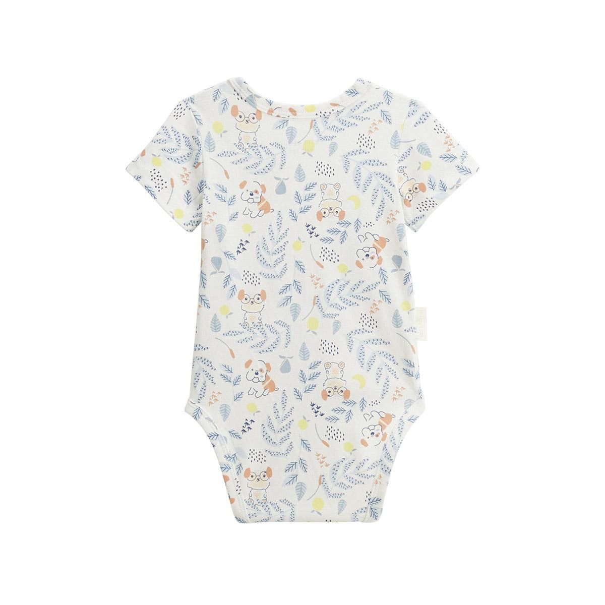 Petit Béguin Lot de 2 bodies bébé manches courtes ouverture croisée Zeste d'amour