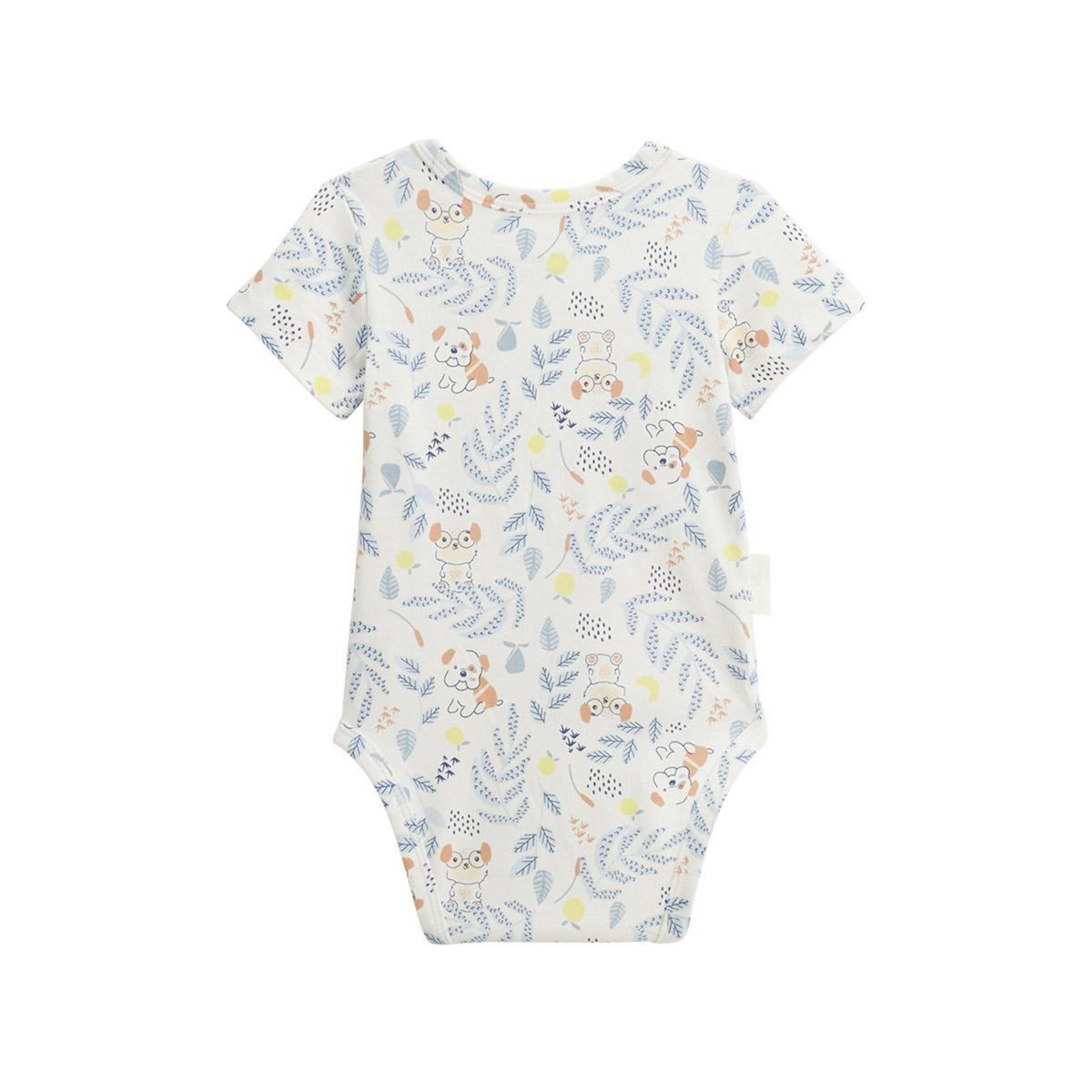 Petit Béguin Lot de 2 bodies bébé manches courtes ouverture croisée Zeste d'amour