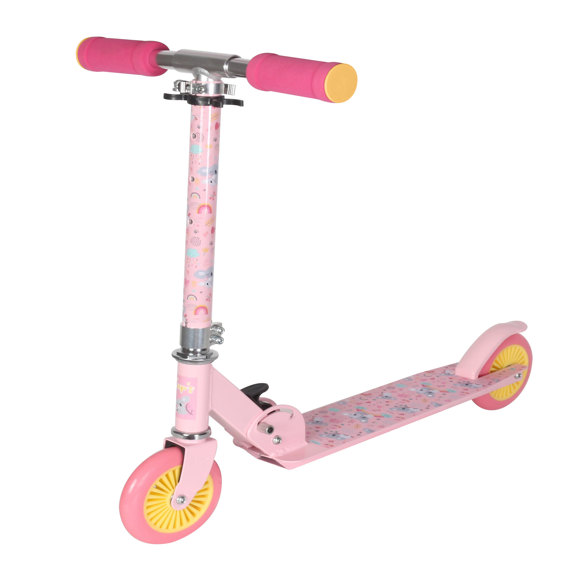 Voir la diapositive 1 : Trottinette pliable 125mm - Rose 