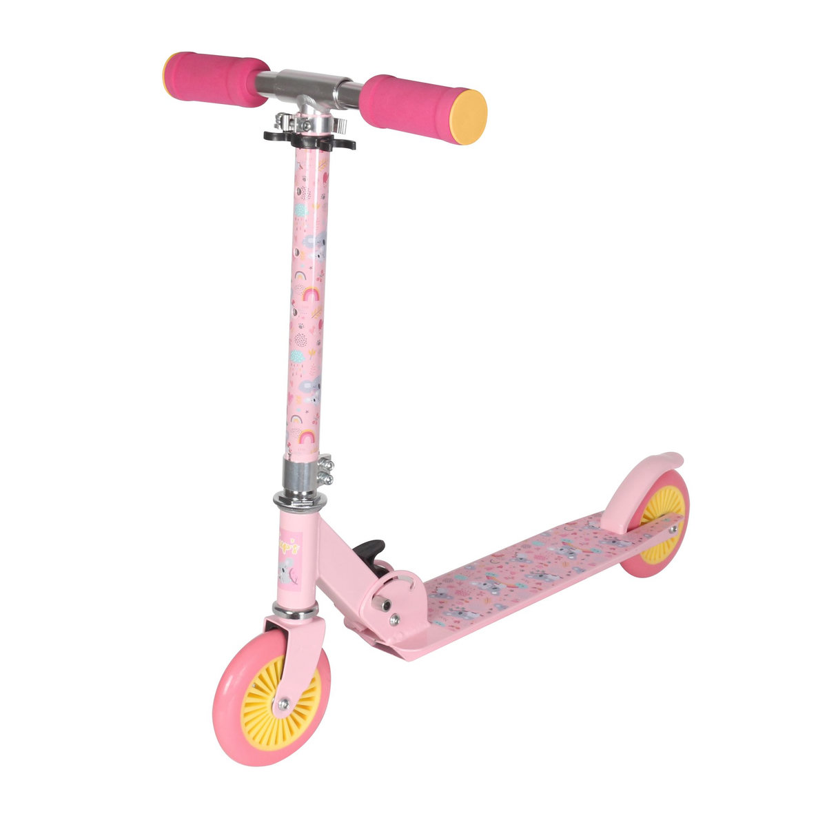 Trottinette pliable 125mm - Rose 