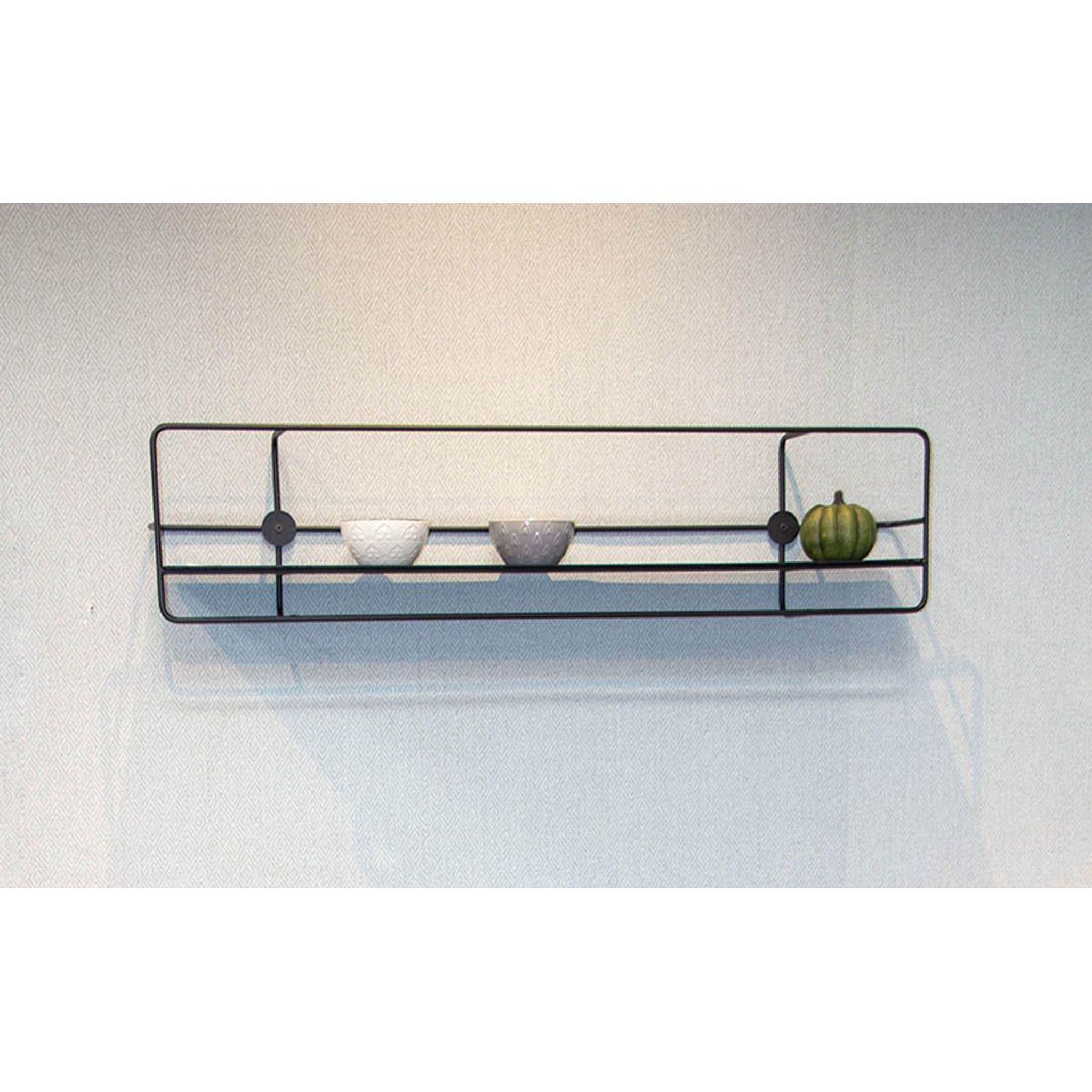 Voir la diapositive 5 : Paris Prix Étagère murale métal  vivalo  90cm noir