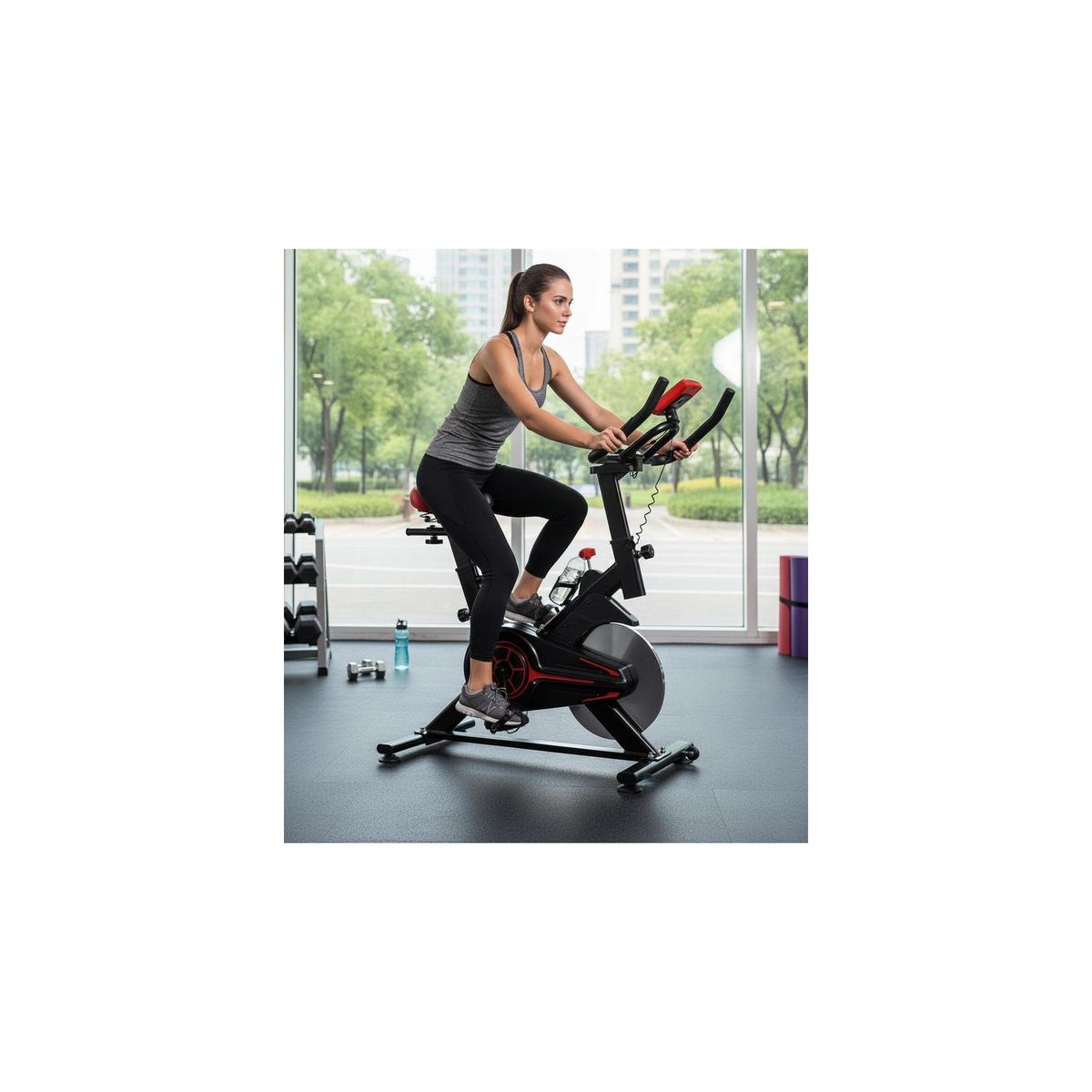 O'Fitness Vélo d'appartement spinning - O'Fitness - Compteur 5 fonctions - Roue d'intertie : 6 Kk
