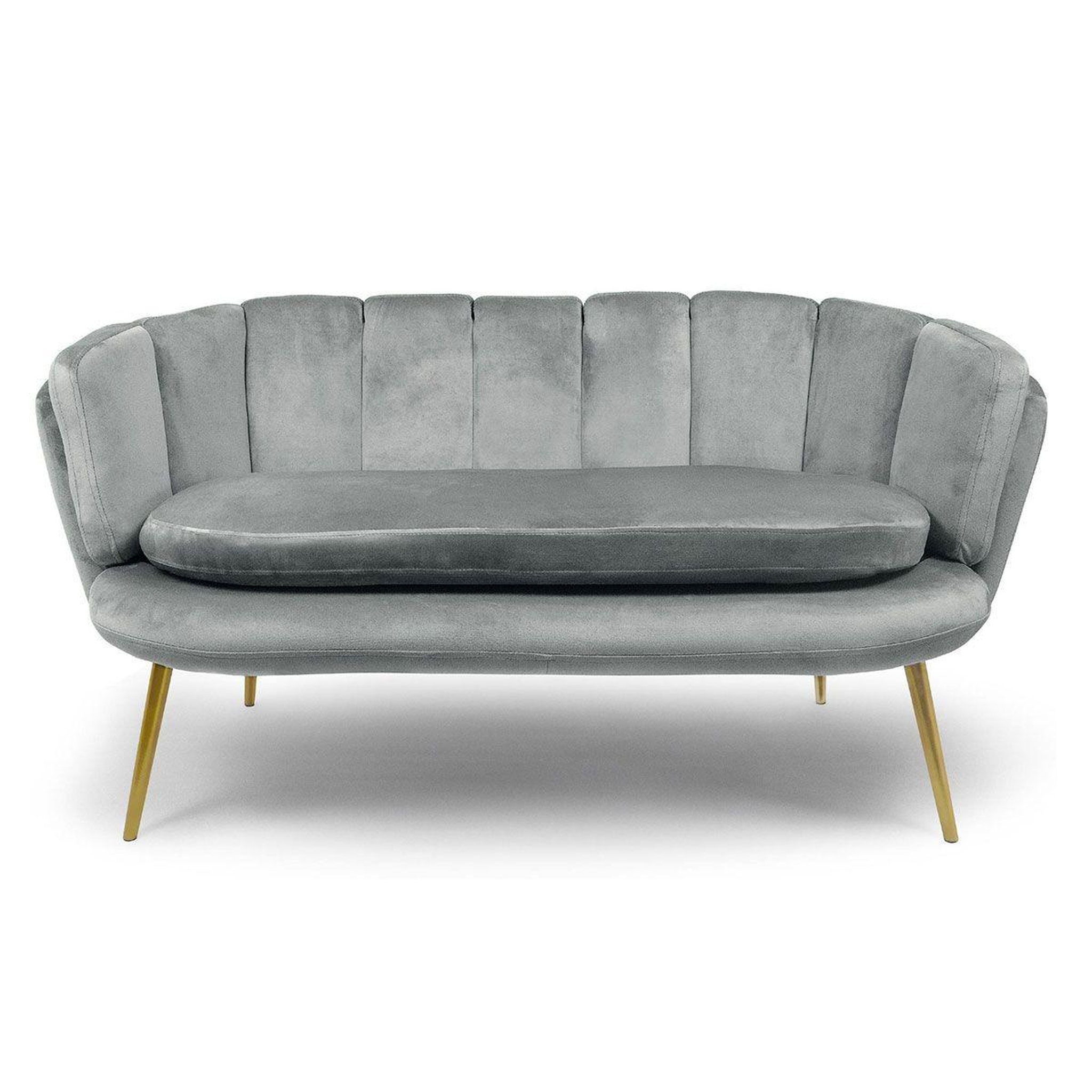 Voir la diapositive 2 : Paris Prix Canapé 2 places en velours  dabren  138cm argent