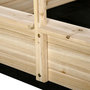 Voir la diapositive 5 : OUTSUNNY Bac à sable bois carré dim. 1,18L x 1,18l x 1,18H m - hauteur, inclinaison toit réglables, refermable - 2 bacs - bois sapin autoclave