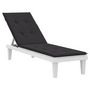 Voir la diapositive 3 : VIDAXL Coussin de chaise de terrasse noir (75+105)x50x4 cm