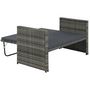 Voir la diapositive 5 : VIDAXL Salon de jardin 2 pcs avec coussins Resine tressee Gris