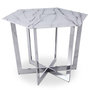 Voir la diapositive 1 : Paris Prix Table de Repas Design  Dizazi  120cm Blanc & Argent