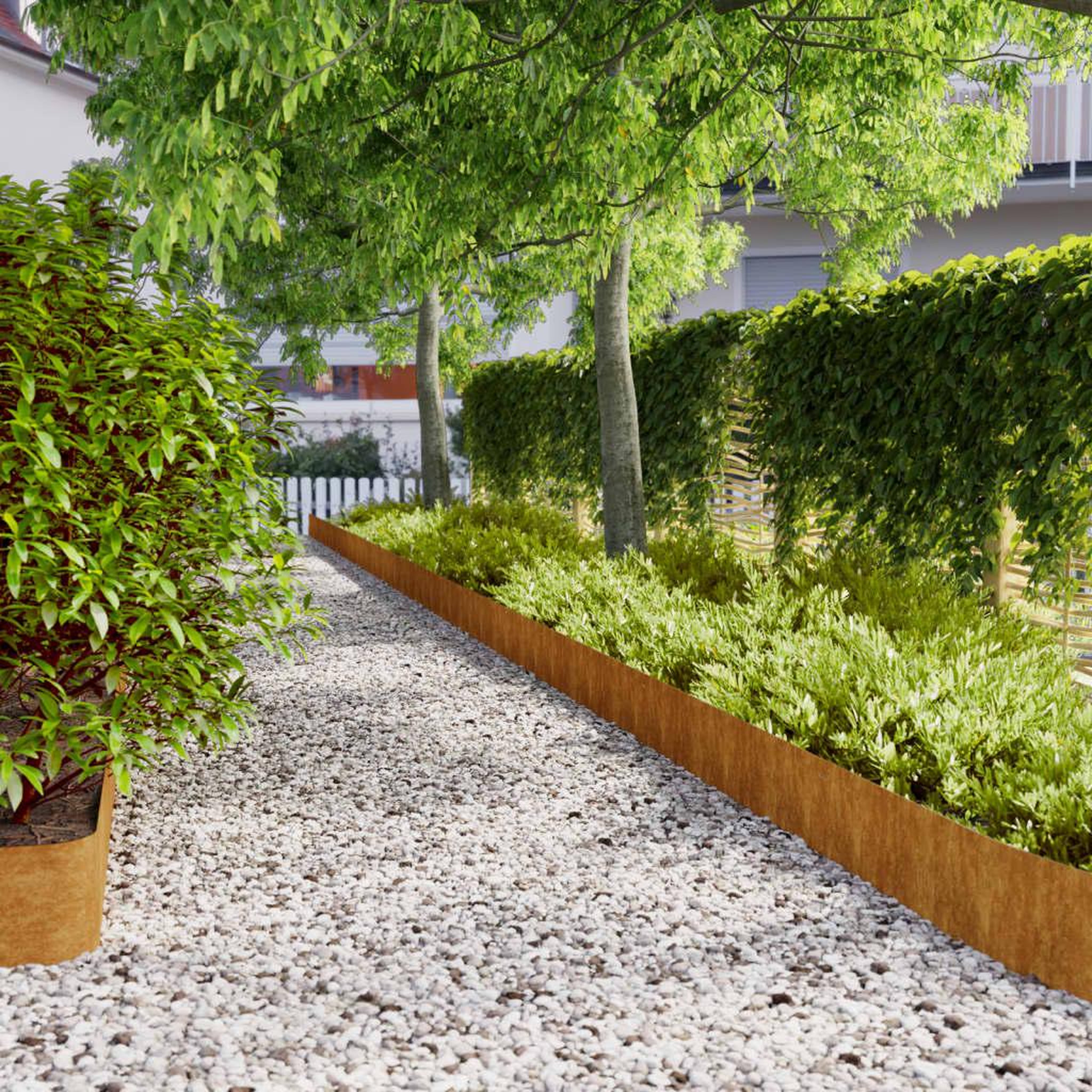 VIDAXL Bordures de pelouse 10 pcs 20x103 cm acier corten flexible