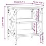 Voir la diapositive 6 : VIDAXL Tables d'appoint 2 pcs Chene marron 40x42x50 cm Bois ingenierie