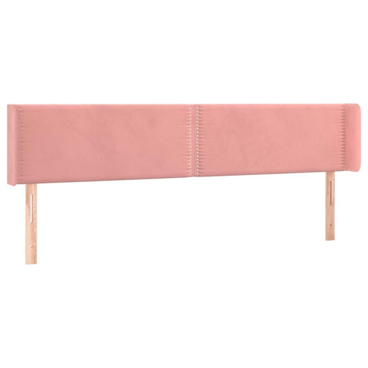 VIDAXL Tete de lit avec oreilles Rose 203x16x78/88 cm Velours