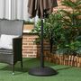 Voir la diapositive 2 : OUTSUNNY Pied de parasol rond dia. 49cm poids net 25Kg ciment PP noir