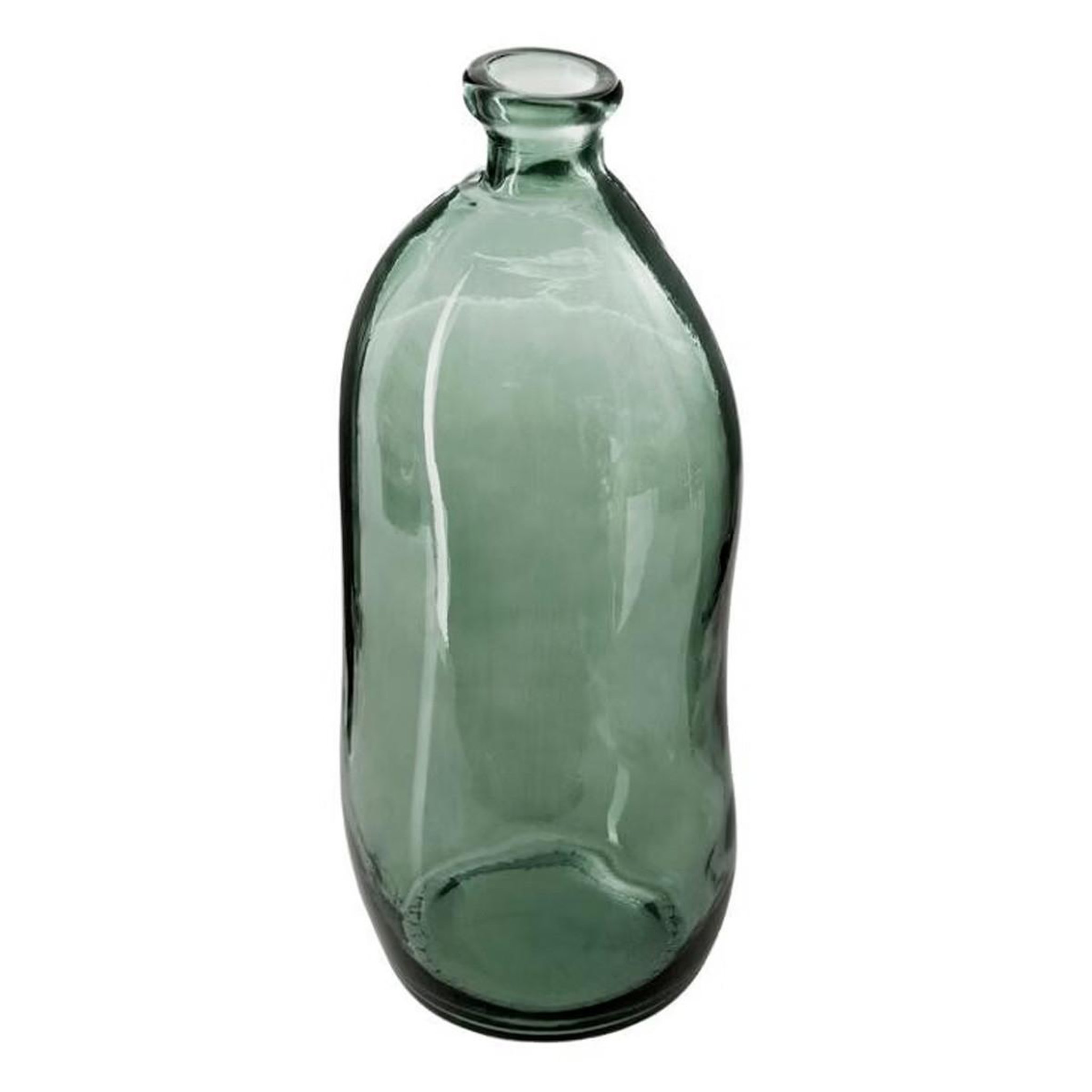 ATMOSPHERA Vase en verre recyclé  bouteille  35cm kaki