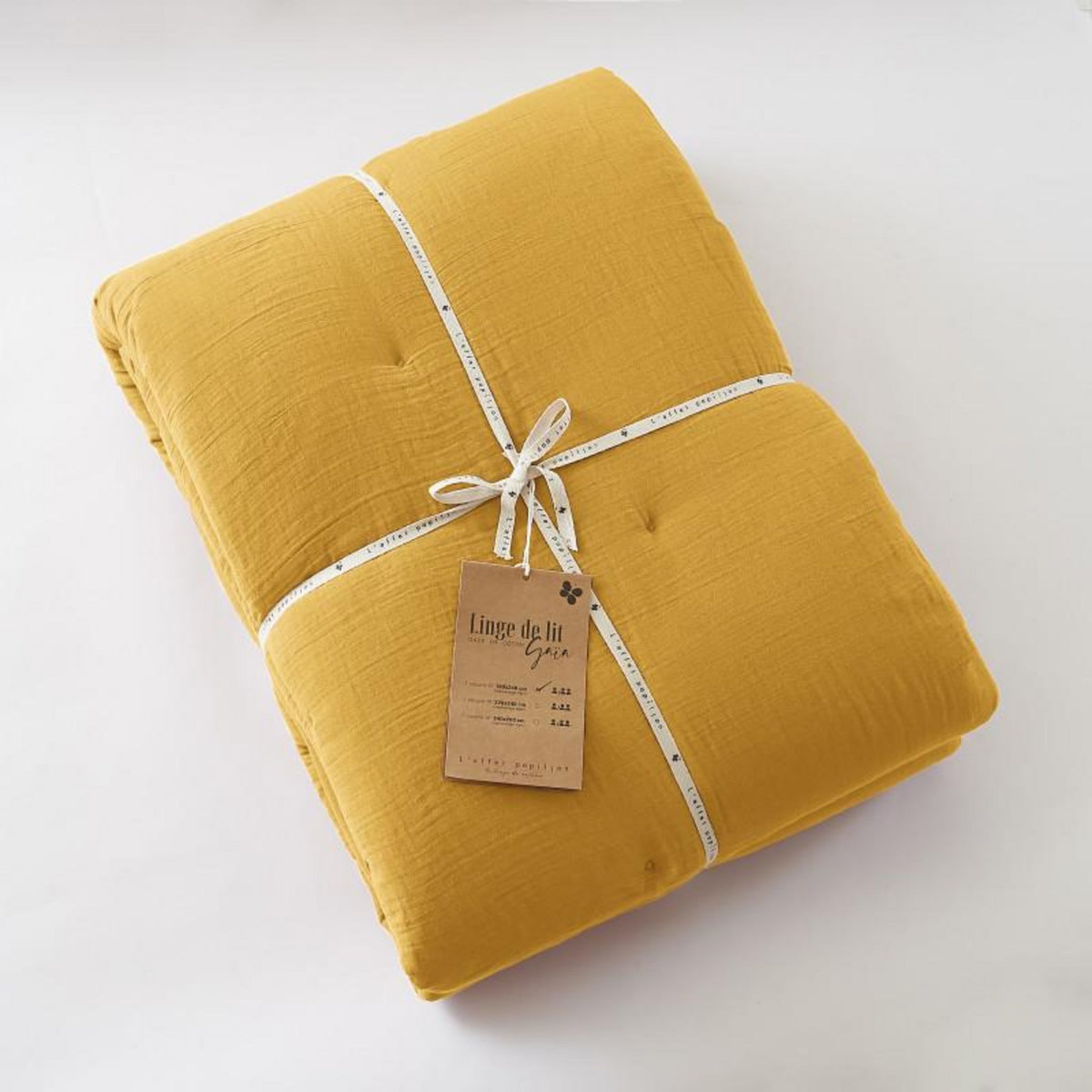 L EFFET PAPILLON Edredon ou Bout de lit  Gaïa  toutes dimensions  Gaze de Coton  l'Effet Papillon -  - 150 x 150 cm