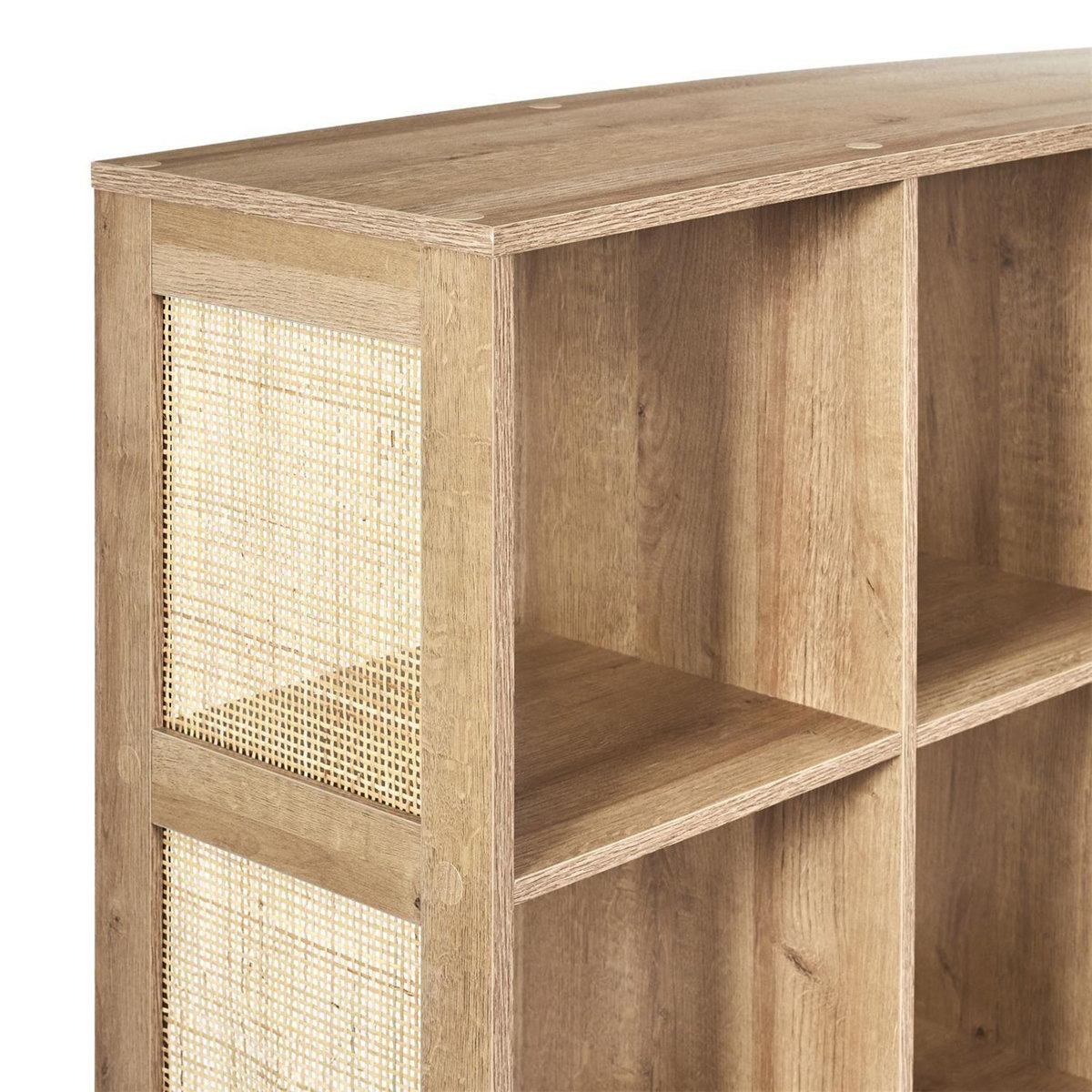 The Home Deco Factory Etagère de rangement 9 cases Bali en cannage - Marron