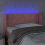 Voir la diapositive 4 : VIDAXL Tete de lit a LED Rose 103x16x78/88 cm Velours