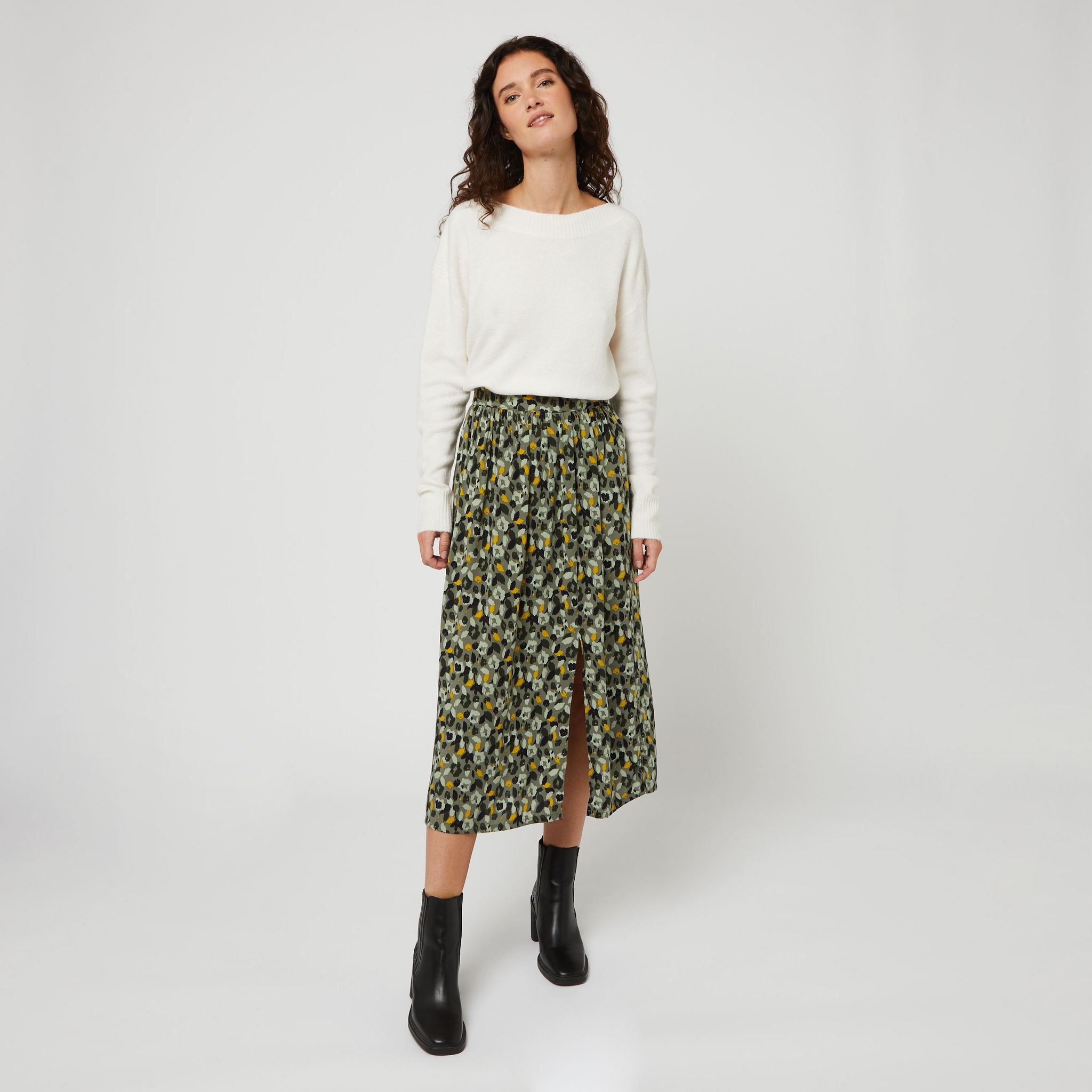 Mini-jupe Kaki Fantaisie EDC By Esprit - Taille 38 - Neuve Sans étiquettes
