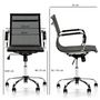 Voir la diapositive 4 : VS VENTA-STOCK Fauteuil de Bureau Oxford inclinable, Tissus transpirable, Hauteur réglable