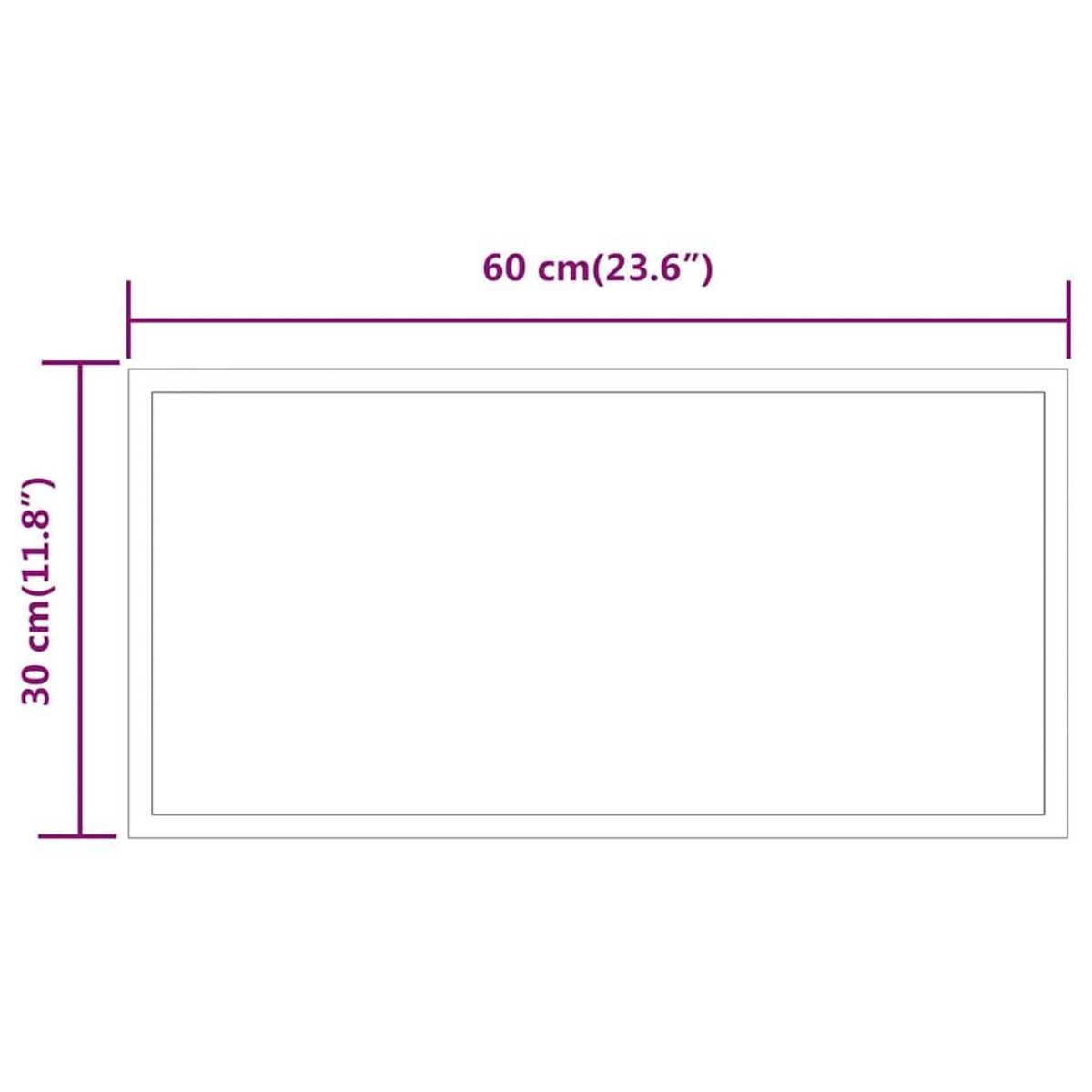 VIDAXL Miroir de salle de bain a LED 60x30 cm
