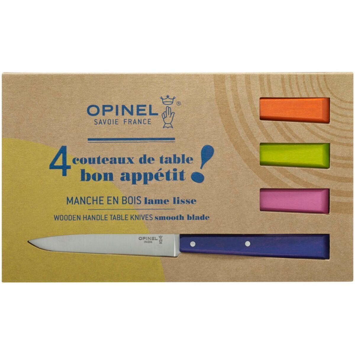 Opinel Set de couteaux Bon appétit Pop 4 couteaux de table