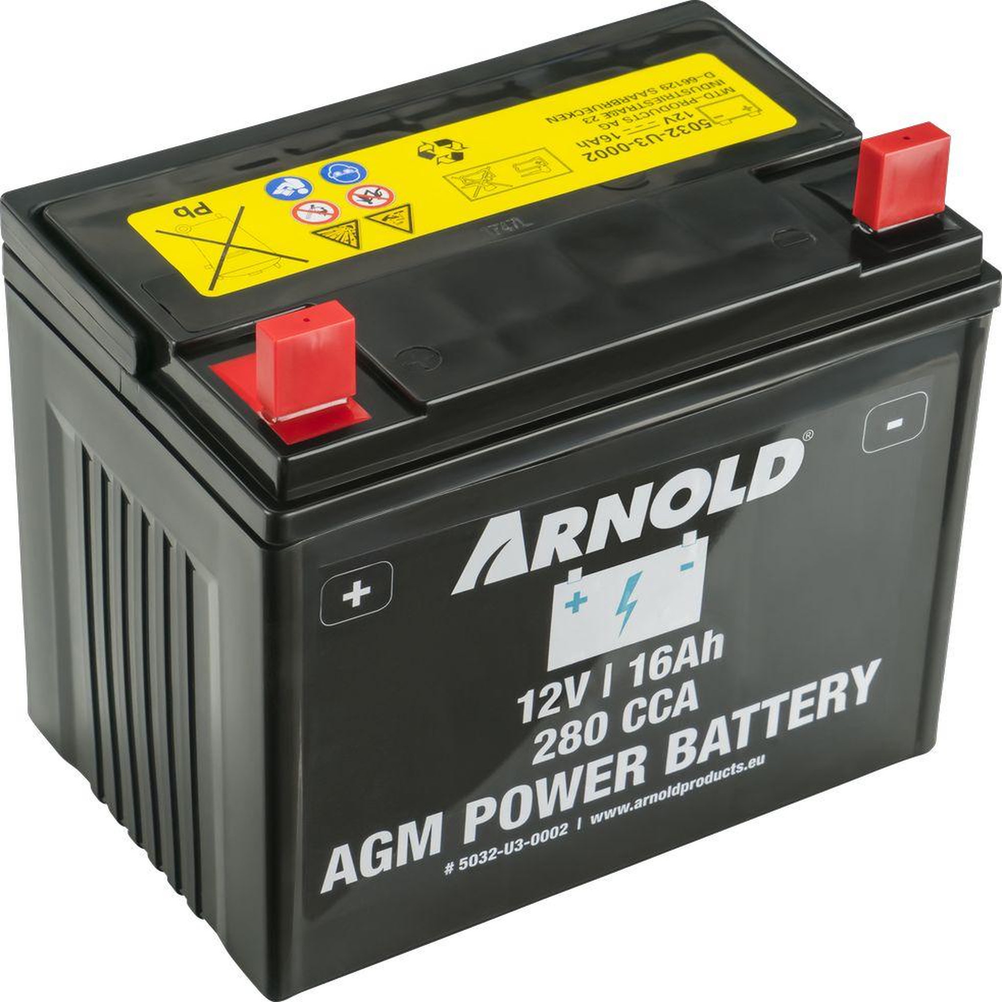 ARNOLD Batterie AGM 12V 16Ah pour tracteur tondeuse