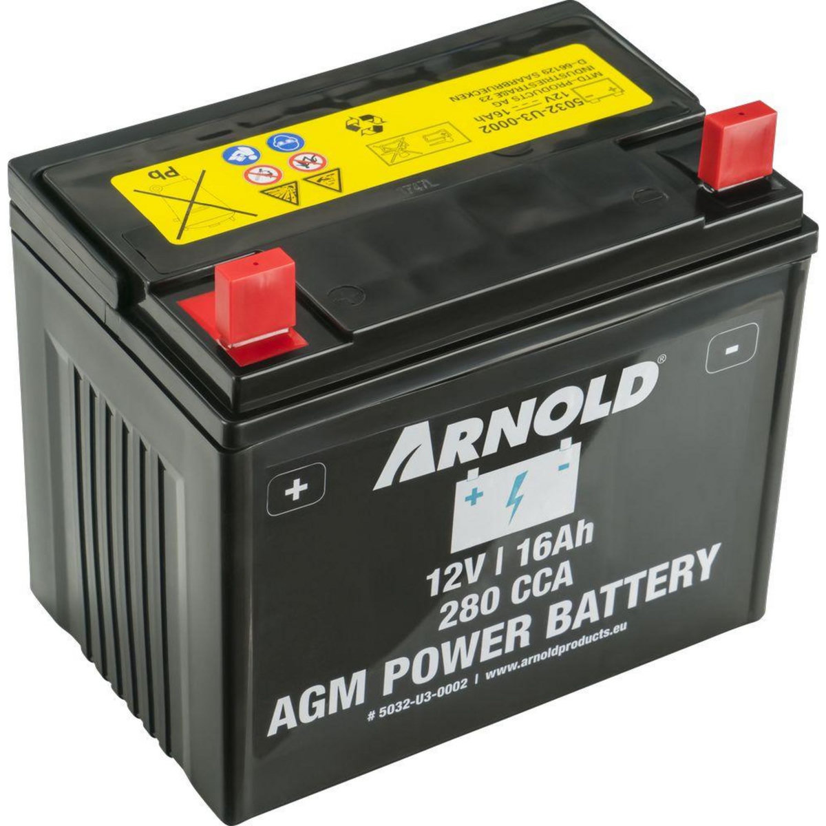 ARNOLD Batterie AGM 12V 16Ah pour tracteur tondeuse