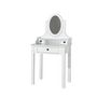Voir la diapositive 2 : Coiffeuse 3 tiroirs 1 miroir L70cm MAUDE