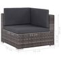 Voir la diapositive 6 : VIDAXL Salon de jardin 6 pcs avec coussins resine tressee gris