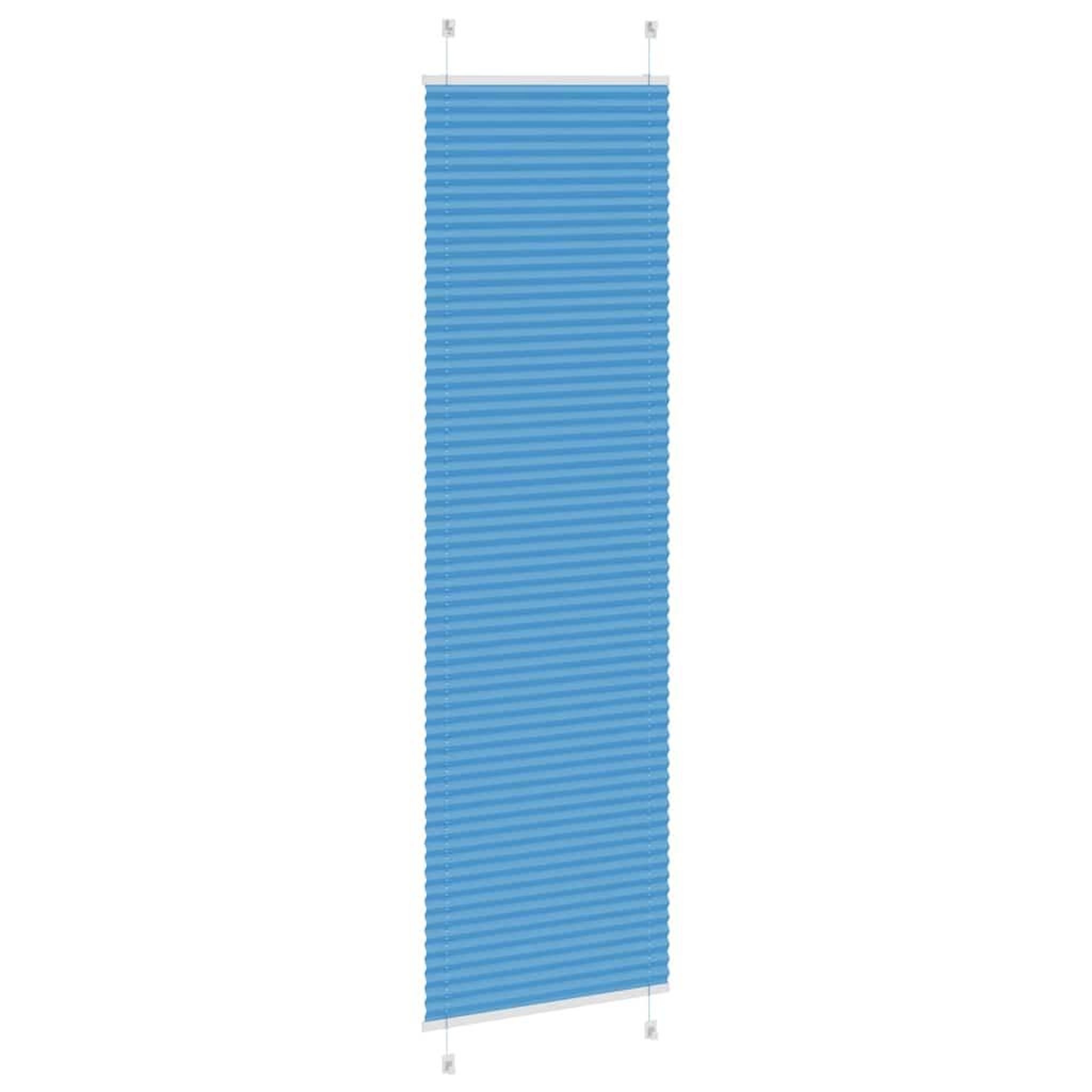 Voir la diapositive 4 : VIDAXL Store plisse bleu 55x200 cm largeur du tissu 54,4 cm polyester