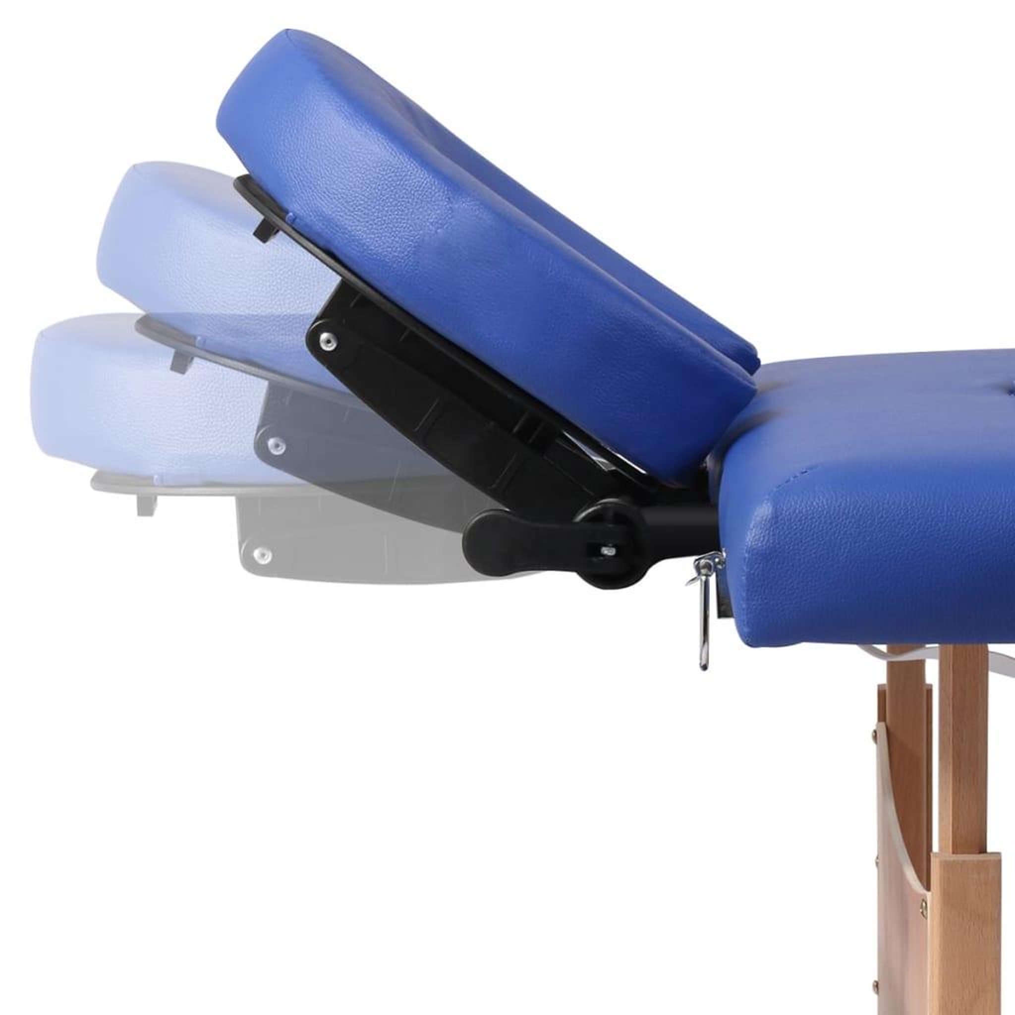 Voir la diapositive 5 : VIDAXL Table de massage pliable Bleu 4 zones avec cadre en bois