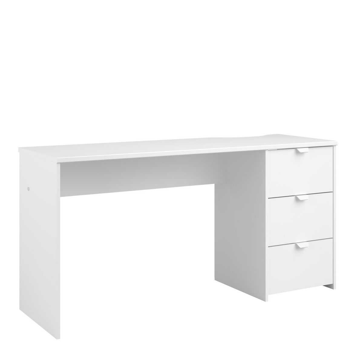 Bureau droit 3 tiroirs L150cm WHITE