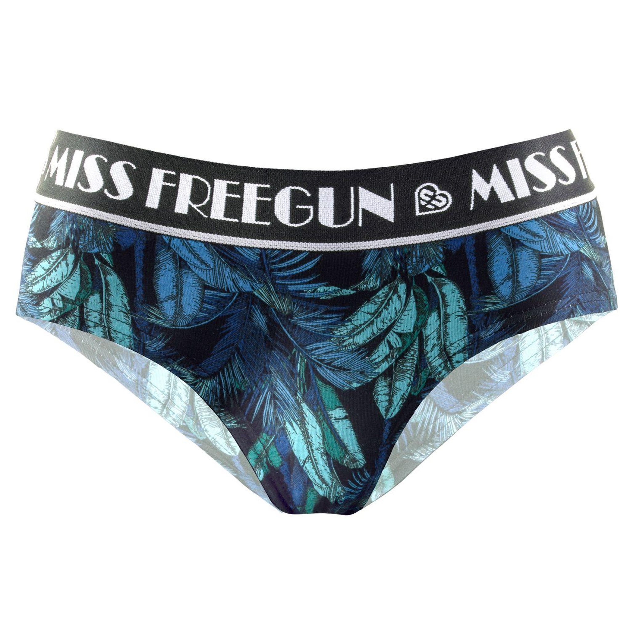 Voir la diapositive 5 : FREEGUN Lot de 3 culottes femme tropical flower