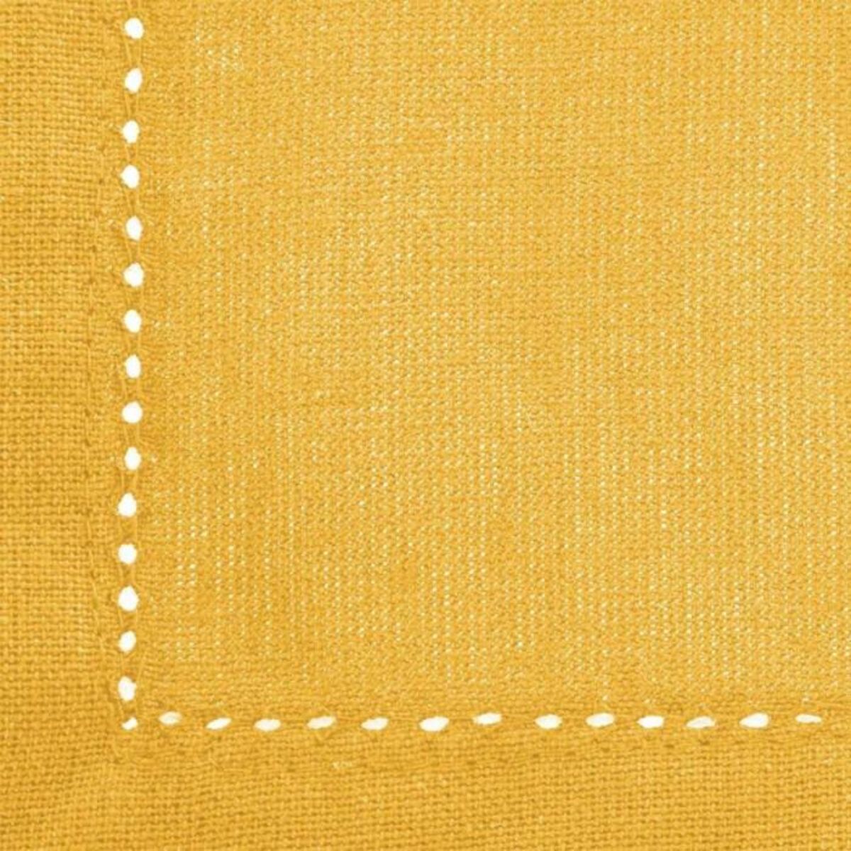 ATMOSPHERA Nappe Rectangulaire  Chambray  140x240cm Ocre