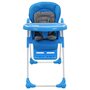 VIDAXL Chaise haute pour bebe Bleu et gris