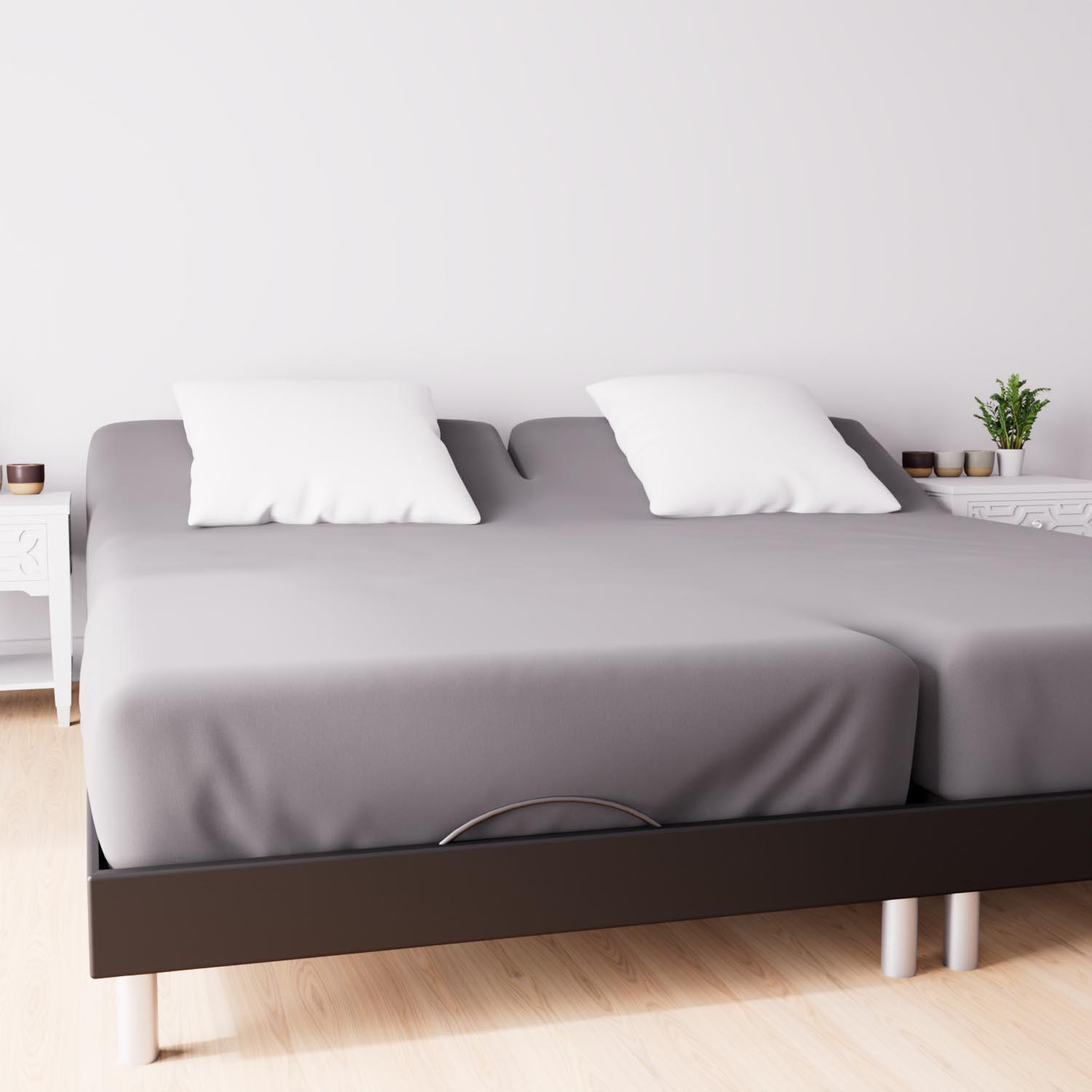 Voir la diapositive 2 : SOLEIL D'OCRE Drap housse en coton 57 fils uni, par soleil d'ocre